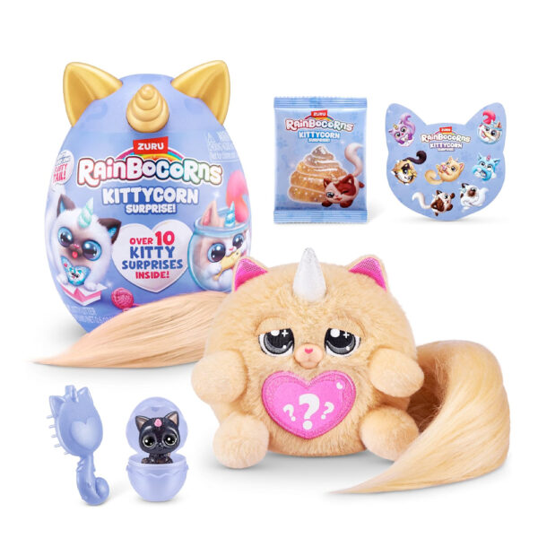 Zuru Rainbocorns - Kittycorn Surprise 10+ Surprises Fluffy Tail - Series 9 - Image 7