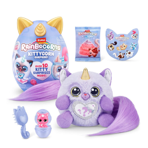 Zuru Rainbocorns - Kittycorn Surprise 10+ Surprises Fluffy Tail - Series 9 - Image 8