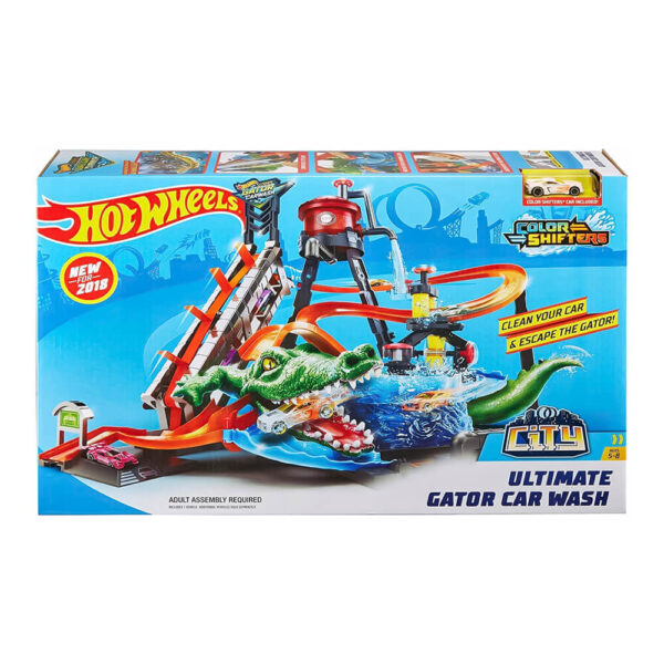 Mattel Hot Wheels Color Shifters Ultimate Gator Car Was Playset, With 1 Color Shifters 1:64 - Image 4