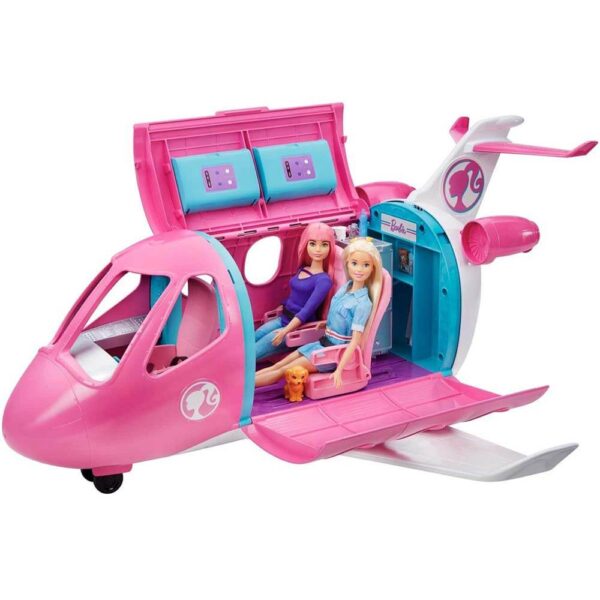 Mattel Barbie Dreamplane Airplane Playset With Puppy And Snack Cart, 15+ Accessories - Image 3