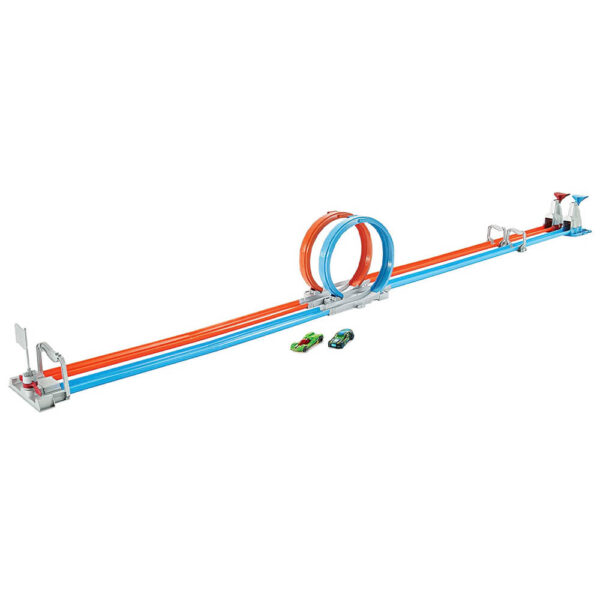 Mattel Hot Wheels Double Loop Dash Track Set