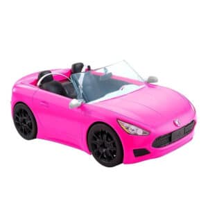Mattel Barbie Pink Convertible Vehicle Toy With Rolling Wheels