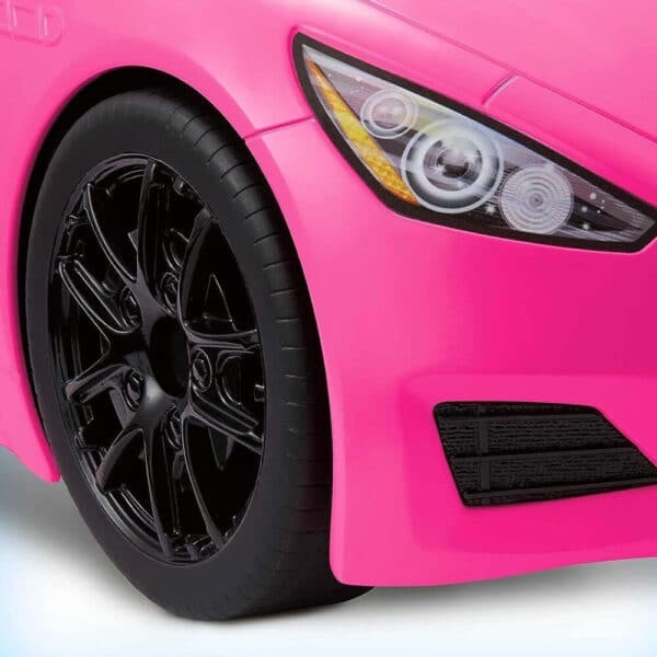 Mattel Barbie Pink Convertible Vehicle Toy With Rolling Wheels - Image 7