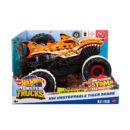 Hot Wheels Monster Trucks, Remote Control Car, 1:15 Scale Tiger Shark RC With All-Terrain Wheels