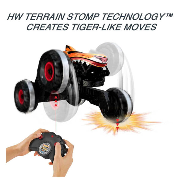 Hot Wheels Monster Trucks, Remote Control Car, 1:15 Scale Tiger Shark RC With All-Terrain Wheels - Image 3