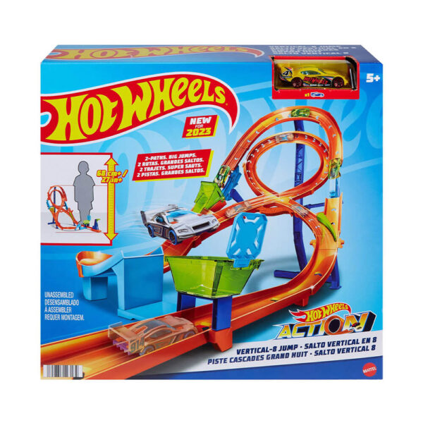 Mattel Hot Wheels Action Figure-8 Track Set With 1 Hot Wheels Toy Car - Image 2