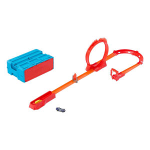 Mattel Hot WheelsTrack Set And 1 Hot Wheels Car, Fire-themed Track Building Set
