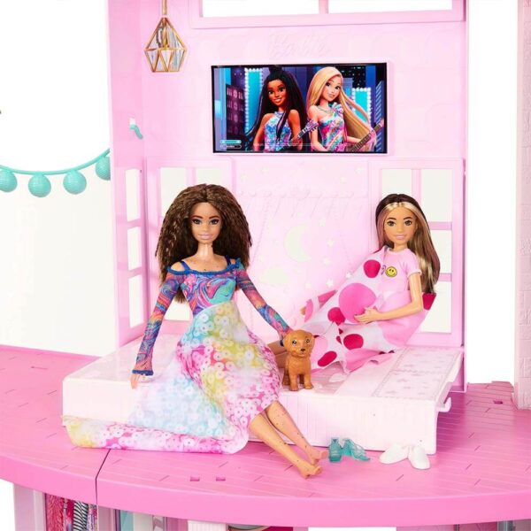 Mattel Barbie Dreamhouse, 75+ Pieces, Pool Party Doll House With 3 Story Slide - Image 7