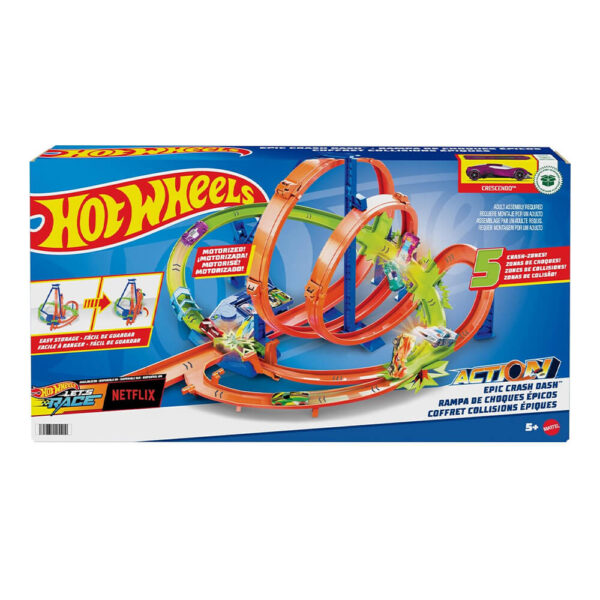 Mattel Hot Wheels Epic Crash Dash Track Set - Image 2