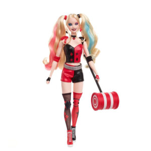Mattel Barbie Signature Harley Quinn Collector Doll with Posable Body, Iconic Outfit, and Mallet Accessory, DC Batman 85th Anniversary Collectible