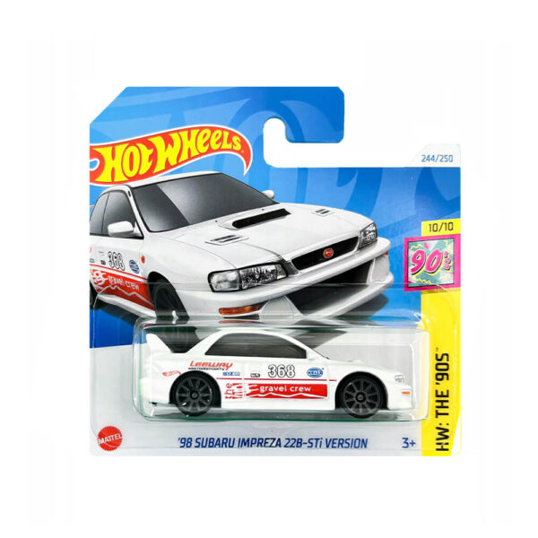 Hot Wheels - '98 Subaru Impreza 22B-STi Version - HW: The '90s 10/10 - HTB12 - Short Card - Hella - Sparco - The Gravel Crew - Mattel 2024-1:64 - Image 2