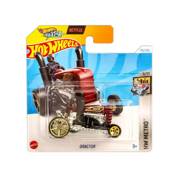 Hot Wheels - Dragtor - HW Metro 9/10 - HTF04 - Short Card - Netflix Let's Race - Mattel 2024-1:64 - Image 2
