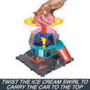 Mattel Hot Wheels City Track Set With 1 Hot Wheels Car, Ice Cream Shop Playset
