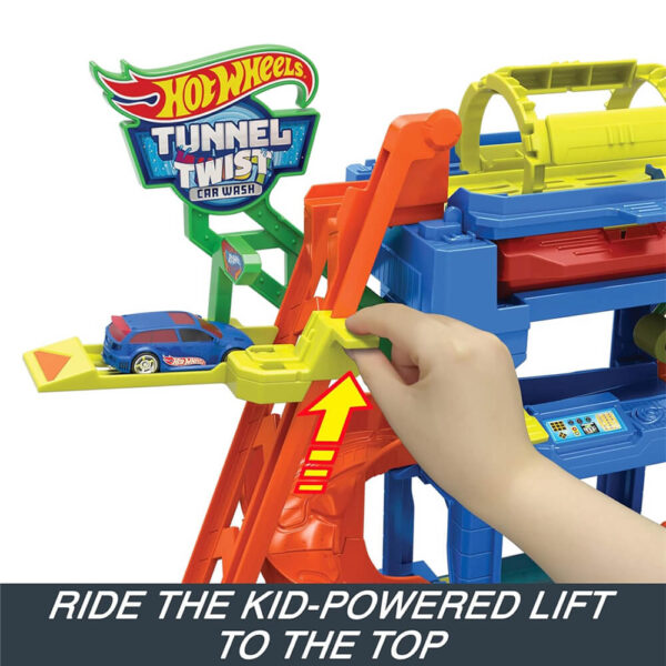 Mattel Hot Wheels City Tunnel Twist Car Wash & Color Shifters Vehicle in 1:64 Scale - Image 3