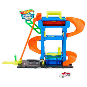Mattel Hot Wheels City Tunnel Twist Car Wash & Color Shifters Vehicle in 1:64 Scale