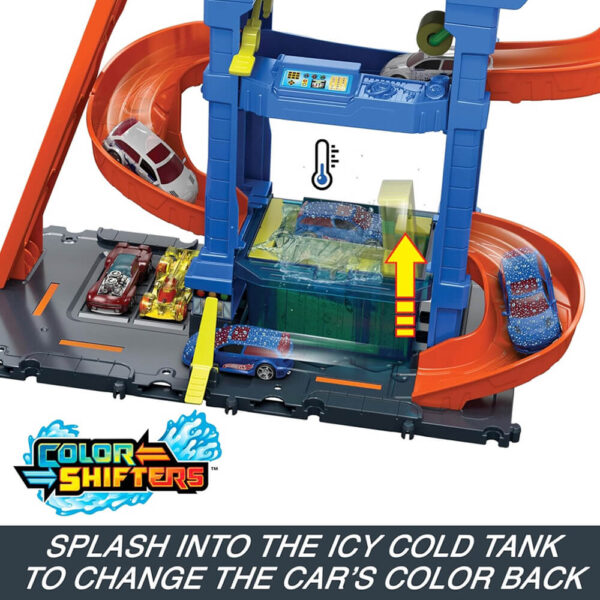 Mattel Hot Wheels City Tunnel Twist Car Wash & Color Shifters Vehicle in 1:64 Scale - Image 5