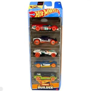 Hot Wheels  Netflix  Track Builder (Gruppox24, Lightnin Bug, Roadster Bite, Mach it Go & Drone Duty) 5 Vehicle Pack (HTV52)