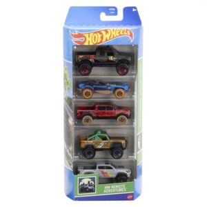 Hot Wheels  Remote Adventures 2024 ('10 Toyota Tundra, Dune-A-Soar, 2020 Ram 1500 Rebel, Custom Ford Bronco & '20 Toyota Tacona) 5 Vehicle Pack (HTV53)