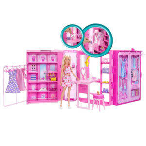Mattel Barbie Dream Closet Toy Playset With Fashion Doll, CloThes, & Accessories, 3-Ft-Wide With 25+ Pieces