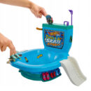 Mattel Hot Wheels Skate Flush & Go Skate Bowl Fingerboard Set With 1 Exclusive Board & Pair Of Removable Skate Shoes