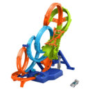 Mattel Hot Wheels 4-Loop Crash Out Track Set With Motorized Booster & 1:64 Scale Toy Car