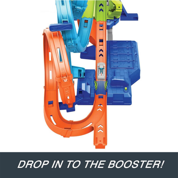 Mattel Hot Wheels 4-Loop Crash Out Track Set With Motorized Booster & 1:64 Scale Toy Car - Image 5