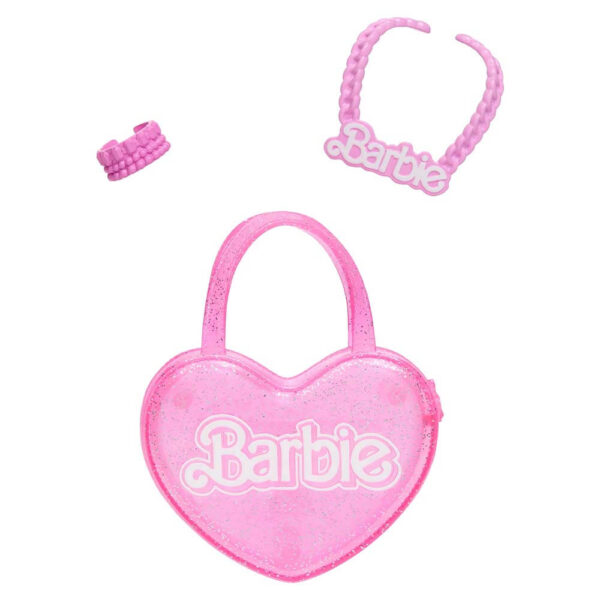 Mattel Barbie 28-in Blonde Fashion Doll with Removable Fashions, Pink Top, Denim Skirt, & Cowboy Boots, Necklace and Purse Accessory - Image 6