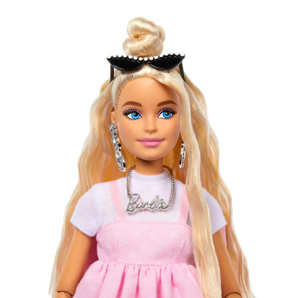 Mattel Barbie Deluxe Style Doll #3 in Pastel Pink Barbiecore Dress With Oversized Bow, Blond Hair - Image 5