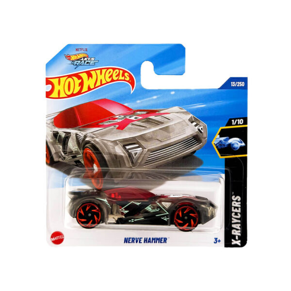 Hot Wheels Nerve Hammer (Tranparent Grey & Red Let's Race) 1/10 X-Raycers - 2025-13/250 (Short Card) - HYW69 - Image 2