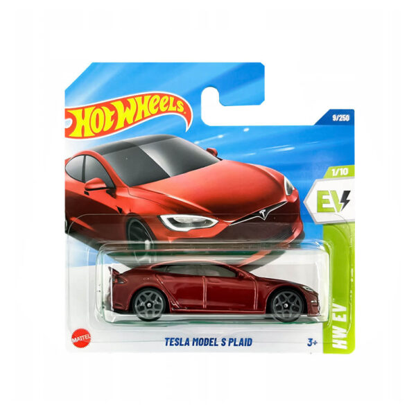Hot Wheels Tesla Model S Plaid HW EV 1/10 (9/250) HYW86 Red 2025 - Image 2