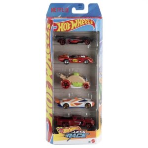 Hot Wheels  Let's Race 2025 (Bad to The Blade, Glory Chaser, Car-De-Asada, Mach Speeder & Solid Muscle) 5 Vehicle Pack (JBJ79)