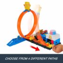 Mattel Hot Wheels City Super Police Station Playset With 1:64 Scale Police Toy Car & Adjustable Track Loop