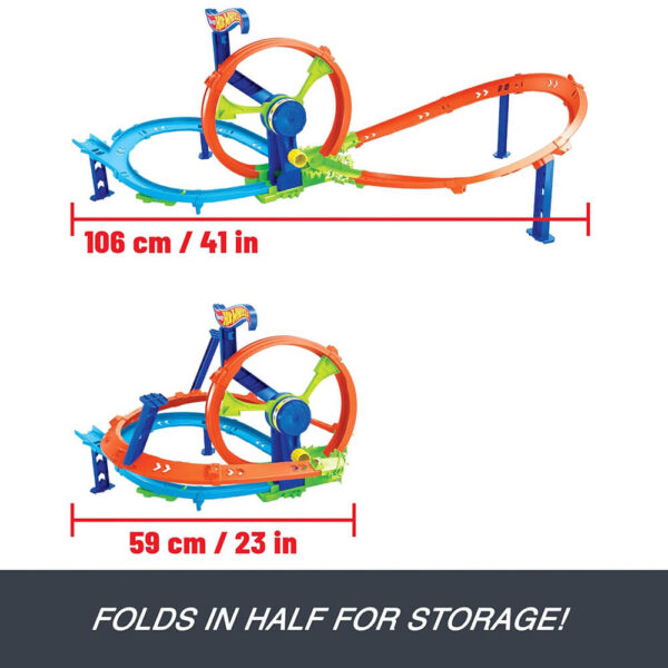 Mattel Hot Wheels Rapid Launch & Loop Playset With 1:64 Scale Die-Cast Toy Car, Crash & Track Set - Image 5