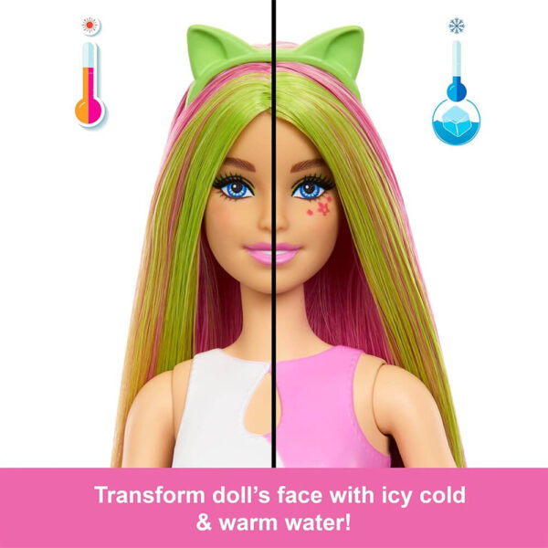Mattel Barbie Pop Reveal Shakes Series Doll & Accessories Set, Scented Cute Kitten Fashion Doll - Image 3