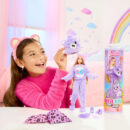 Mattel Barbie Cutie Reveal Care Bears Series Doll & Accessories in Share Bear Plush Costume, 10 Surprises