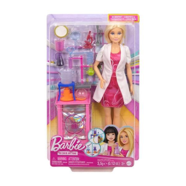Mattel Barbie Scientist Doll And Accessories With Blonde Fashion Doll, Lab Table, & Color-Change Accessories - Image 2