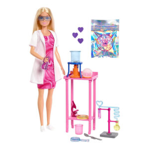 Mattel Barbie Scientist Doll And Accessories With Blonde Fashion Doll, Lab Table, & Color-Change Accessories