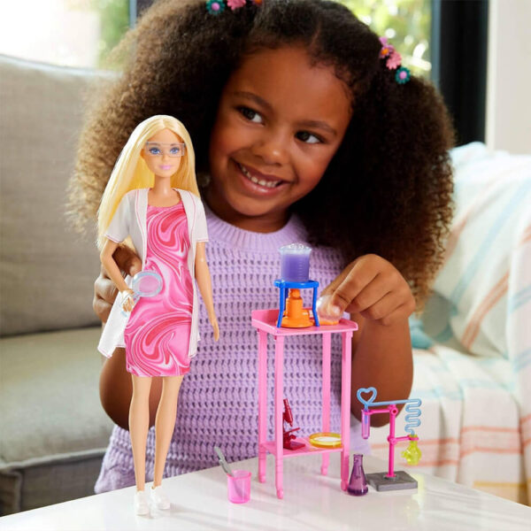 Mattel Barbie Scientist Doll And Accessories With Blonde Fashion Doll, Lab Table, & Color-Change Accessories - Image 6