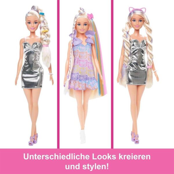 Mattel Barbie Fun & Fancy Doll & Accessories, Blonde Fashion Doll With Extra-Long Hair & 2 Looks - Image 6