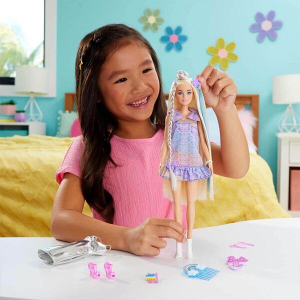 Mattel Barbie Fun & Fancy Doll & Accessories, Blonde Fashion Doll With Extra-Long Hair & 2 Looks - Image 3