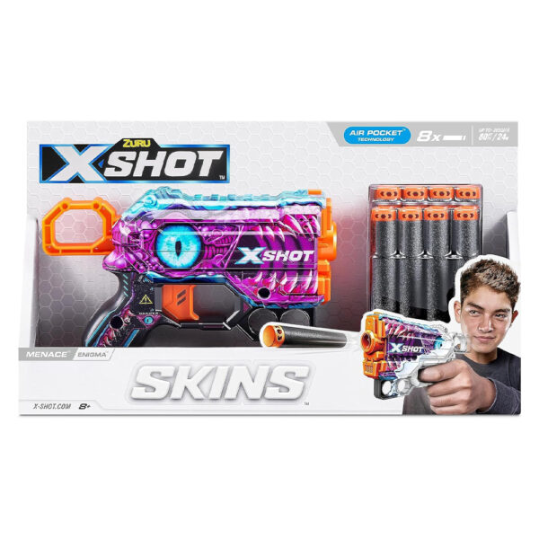 ZURU XSHOT SKINS MENACE (8 Darts) ENIGMA (36515) - Image 2