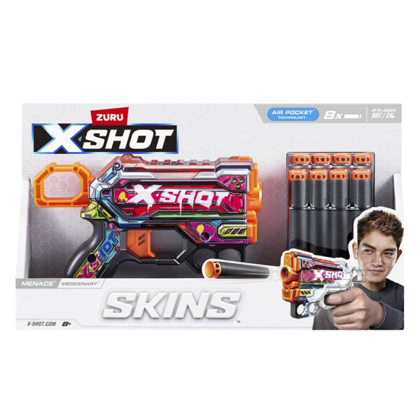 ZURU XSHOT SKINS MENACE (8 Darts) MERCENARY (36515) - Image 2