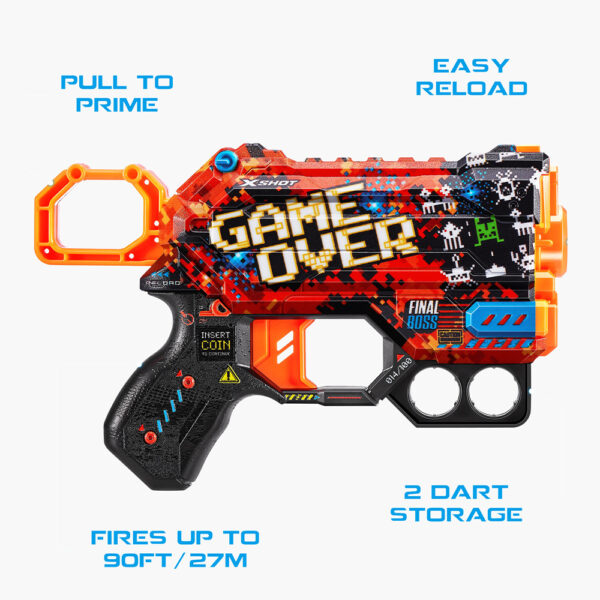 ZURU XSHOT SKINS FLUX (8 DARTS) GAME OVER (36516) - Image 3
