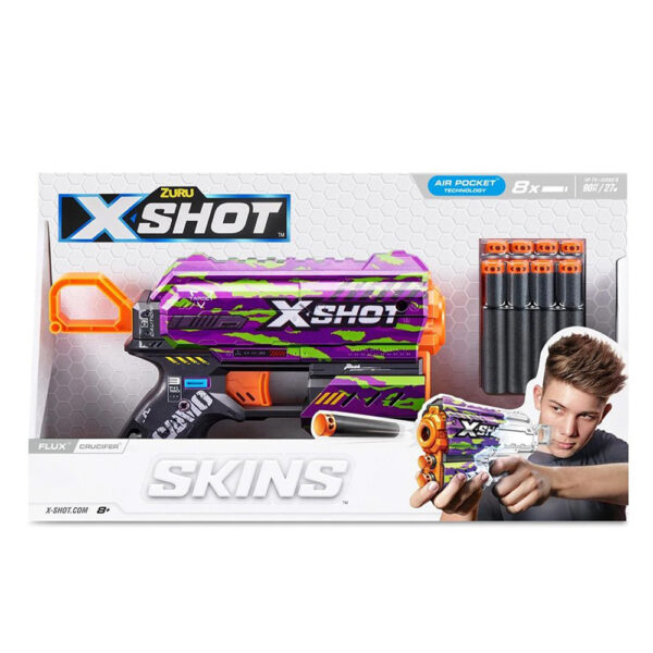 ZURU XSHOT SKINS FLUX (8 DARTS) CRUCIFER (36516) - Image 2