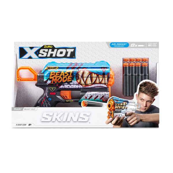 ZURU XSHOT SKINS FLUX (8 DARTS) BEAST OUT (36516) - Image 2