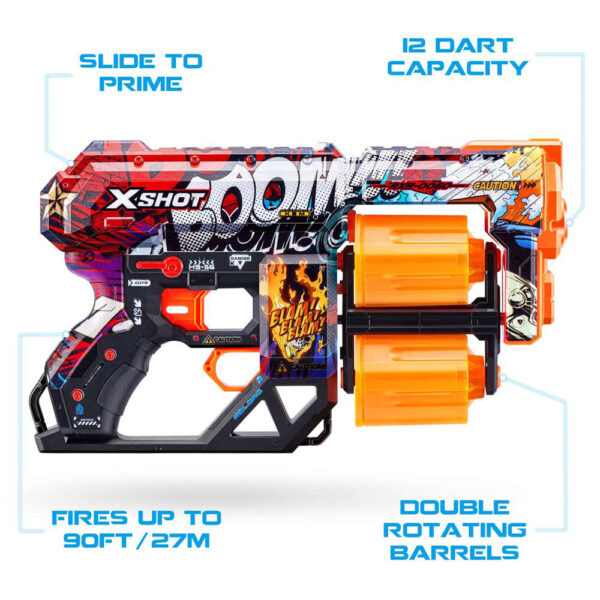 ZURU XSHOT SKINS DREAD (12 DARTS) BOOM (36517) - Image 3