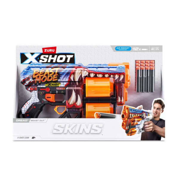 ZURU XSHOT SKINS DREAD (12 DARTS) BEAST OUT (36517) - Image 2