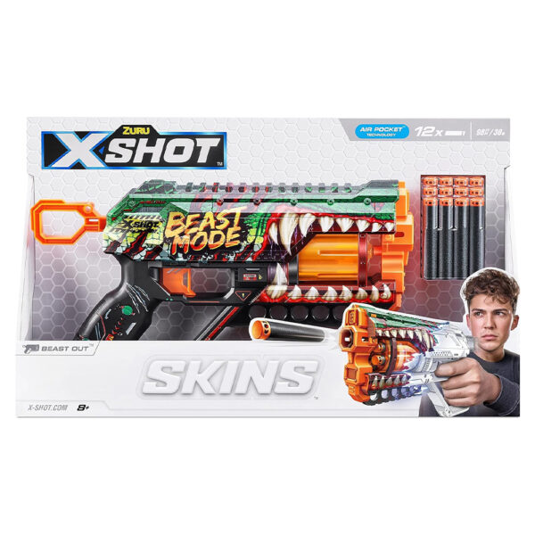 ZURU XSHOT SKINS GRIEFER (12 DARTS) BEAST OUT (36561) - Image 2