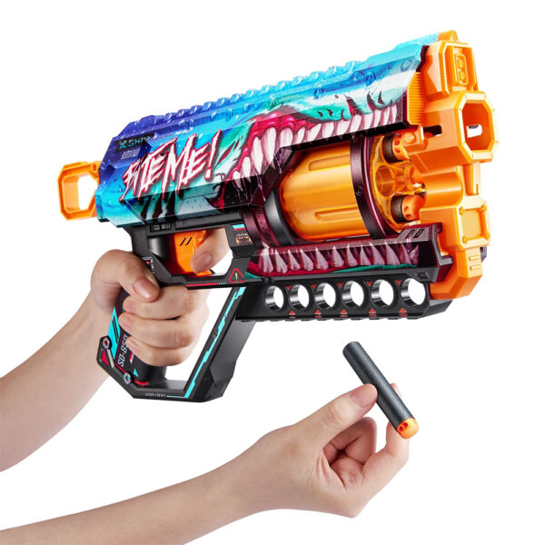 ZURU XSHOT SKINS GRIEFER (12 DARTS) SHARK THRASHER (36561) - Image 4