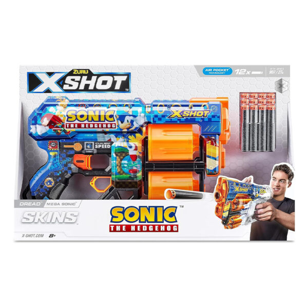 ZURU XSHOT SKINS SERIES 1 DREAD SONIC (12 DARTS) MEGA SONIC (36583) - Image 2